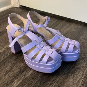 BP. Amaya Fisherman Platform Sandal in Purple - size 7.5